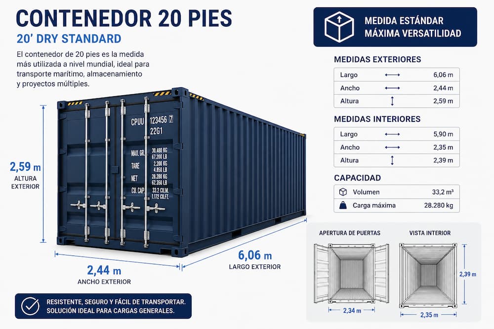Contenedor 20 pies
